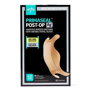 Medline PrimaSeal Knee Post-Op AG Dressing - PrimaSeal Knee 6" x 11.5" Post-Op AG Dressing - MSCPS611