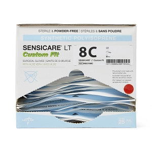 Medline SensiCare LT Custom Fit with Aloe Surgical Gloves - SensiCare LT with Aloe Custom Fit Surgical Gloves, Size 8 - MSG1180C