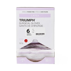 Medline Triumph Latex Surgical Gloves - Triumph Surgical Gloves, Size 6 - MSG2260