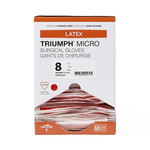 Medline Triumph Micro Latex Surgical Gloves - Triumph Micro Latex Surgical Gloves, Size 8 - MSG2380