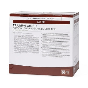 Medline Triumph Ortho with Aloe Latex Surgical Gloves - Triumph Ortho with Aloe Powder-Free Latex Surgical Gloves, Size 8.5 - MSG2685