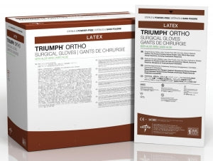 Medline Triumph Ortho with Aloe Latex Surgical Gloves - Triumph Ortho with Aloe Powder-Free Latex Surgical Gloves, Size 8.5 - MSG2685