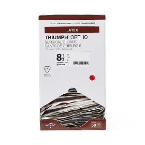 Medline Triumph Ortho with Aloe Latex Surgical Gloves - Triumph Ortho with Aloe Powder-Free Latex Surgical Gloves, Size 8.5 - MSG2685