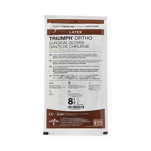 Medline Triumph Ortho with Aloe Latex Surgical Gloves - Triumph Ortho with Aloe Powder-Free Latex Surgical Gloves, Size 8.5 - MSG2685