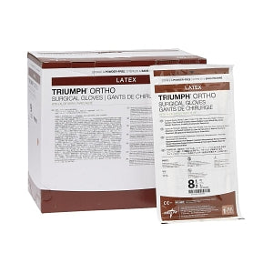 Medline Triumph Ortho with Aloe Latex Surgical Gloves - Triumph Ortho with Aloe Powder-Free Latex Surgical Gloves, Size 8.5 - MSG2685