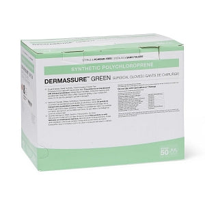 Medline DermAssure Green Surgical Gloves - Dermassure Green Surgical Gloves, Size 8.5 - MSG6585