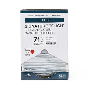 Medline Signature Touch Latex Surgical Gloves - Signature Touch Surgical Gloves, Size 7.5 - MSG8975