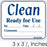 MES, Inc. "Clean Ready for Use" Labels - "Clean Ready for Use" Label, 3" x 3.5" - 2498