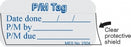 MES Inc P / M Tag Label with Laminate Shield - Label with Laminate Shield, 1" x 2", 150/Roll - 2504