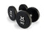 Johnson Health Tech XULT Urethane Round Dumbbells - XULT Urethane Round Dumbbell Pair, Black, 80 lb. - XT-080URE-RND