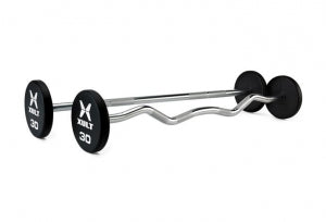 Johnson Health Tech XULT Urethane Straight Barbells - XULT Urethane Straight Barbell, Black Plus, 80 lb. - XT-080URE-BBST-P