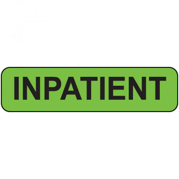 Label Paper Removable Impatient 1" Core 1 1/4" X 5/16" Fl. Green 760 Per Roll