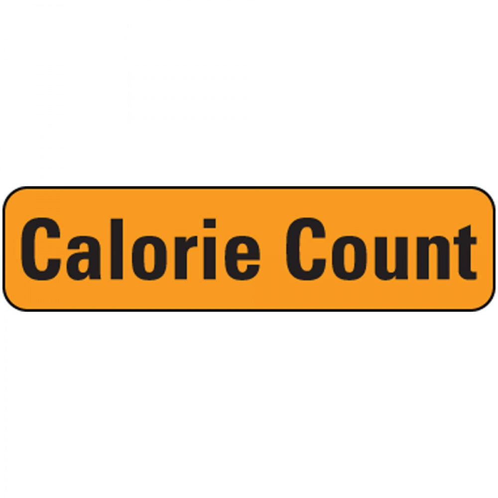 Label Paper Removable Calorie Count 1" Core 1 1/4" X 5/16" Fl. Orange 760 Per Roll