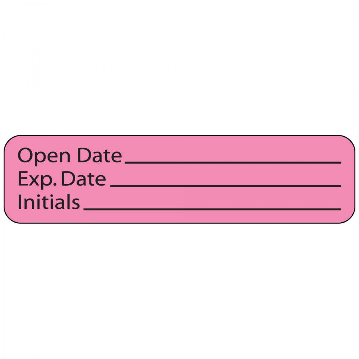 Label Paper Permanent Open Date___ Exp. 1