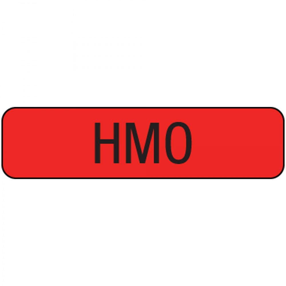 Label Paper Permanent Hmo 1" Core 1 1/4" X 5/16" Fl. Red 760 Per Roll