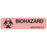 Label Paper Permanent Biohazard 1" Core 1 1/4" X 5/16" Fl. Red 760 Per Roll