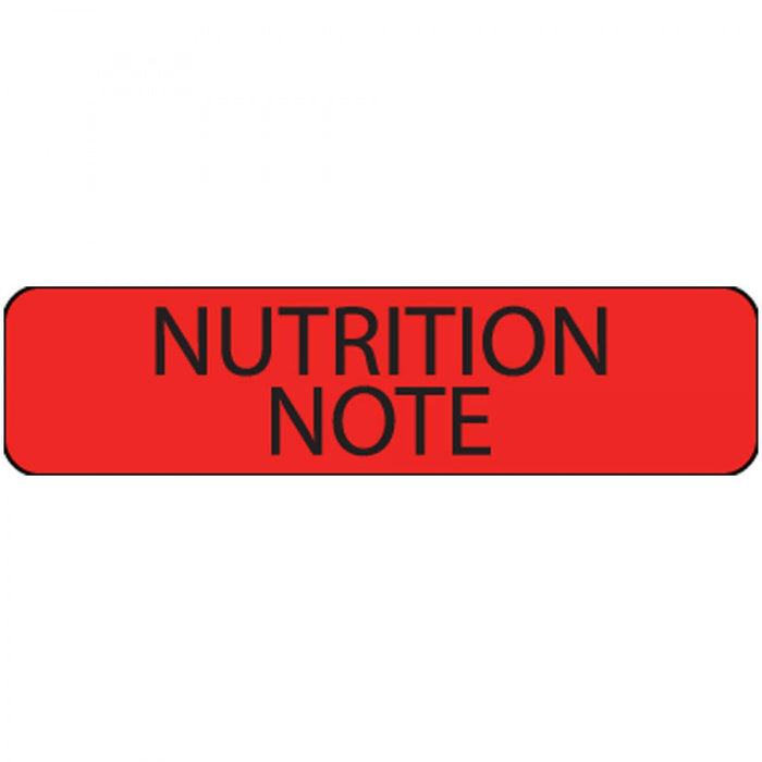 Label Paper Permanent Nutrition Note 1" Core 1 1/4" X 5/16" Fl. Red 760 Per Roll