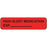 Label Paper Permanent High Alert 1" Core 1 1/4" X 5/16" Fl. Red 760 Per Roll