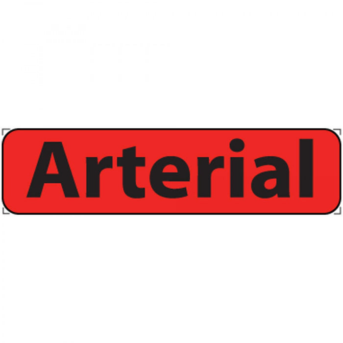 Label Paper Permanent Arterial 1" Core 1 1/4" X 5/16" Fl. Red 760 Per Roll