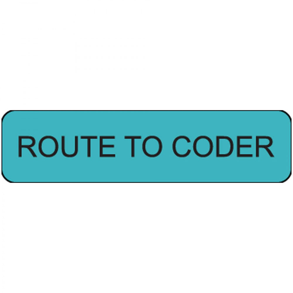 Label Paper Removable Route To Coder 1" Core 1 1/4" X 5/16" Blue 760 Per Roll