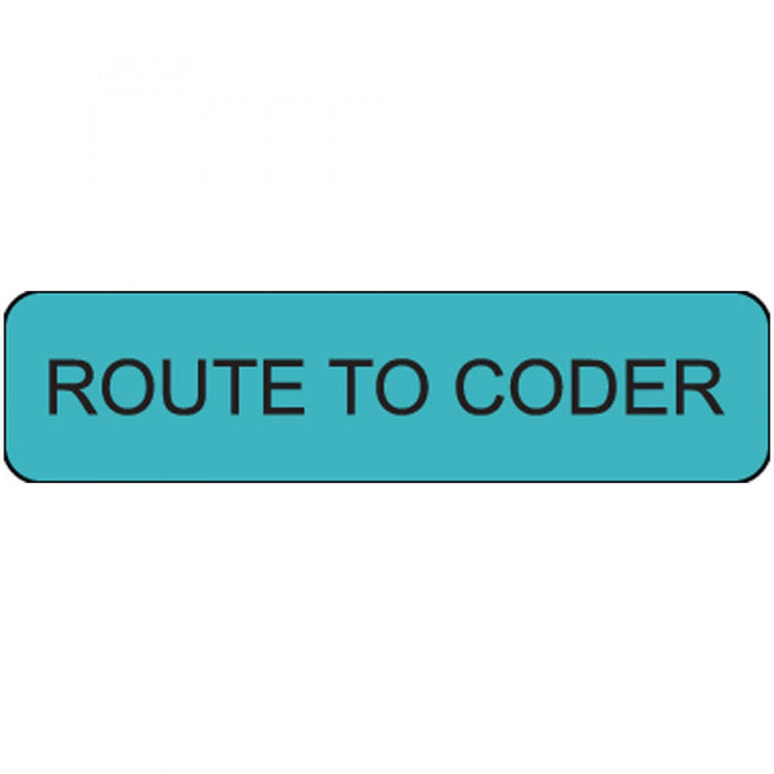 Label Paper Removable Route To Coder 1" Core 1 1/4" X 5/16" Blue 760 Per Roll
