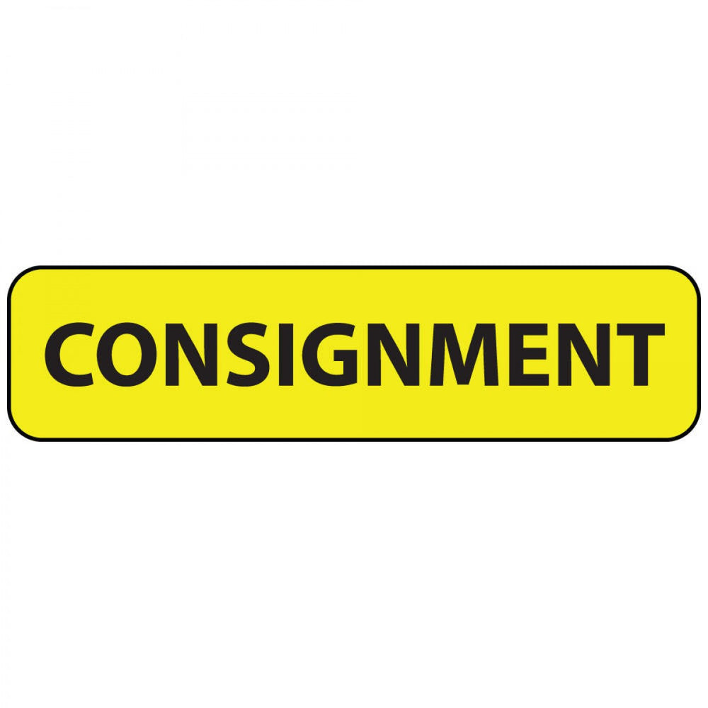 Label Paper Permanent Consignment 1" Core 1 1/4" X 5/16" Yellow 760 Per Roll