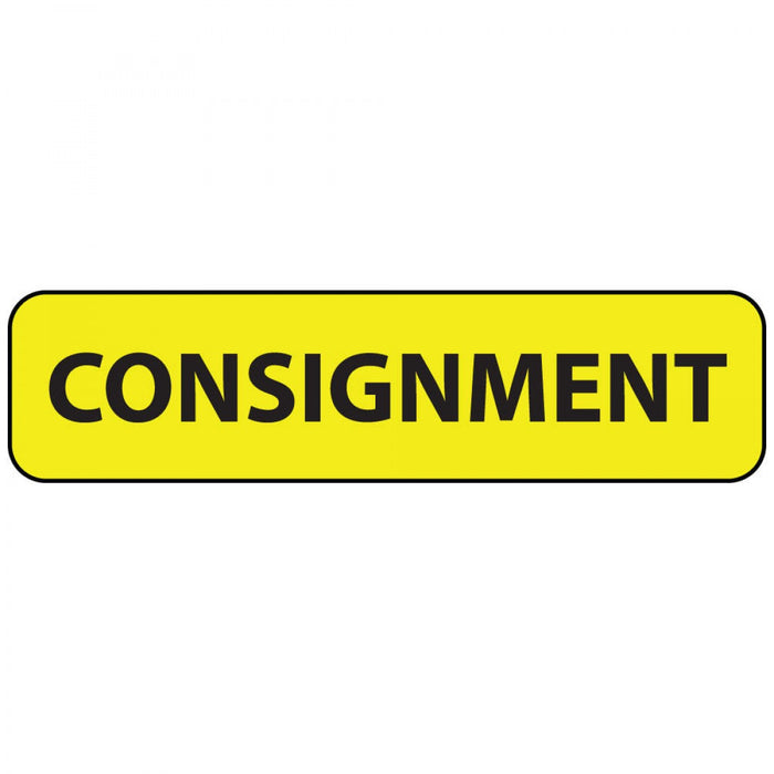 Label Paper Permanent Consignment 1" Core 1 1/4" X 5/16" Yellow 760 Per Roll