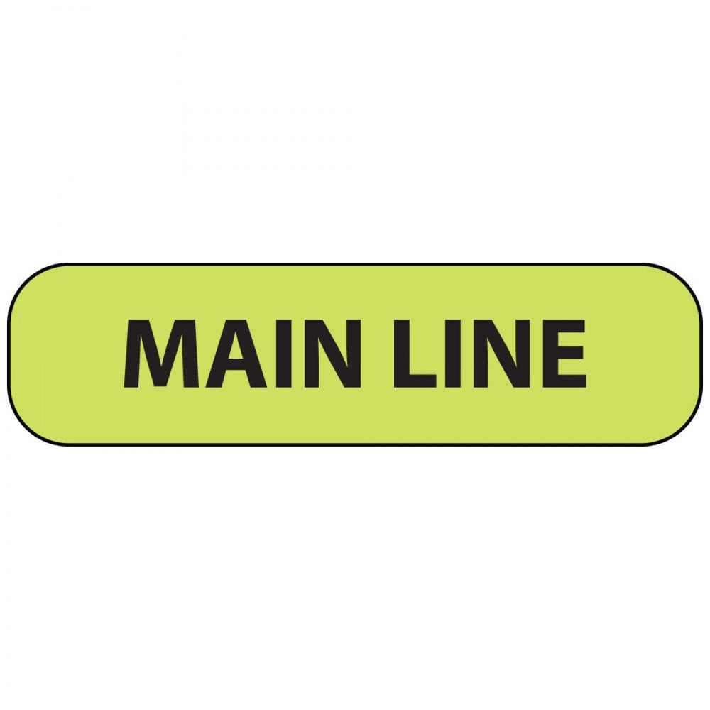 Label Paper Permanent Main Line 1" Core 1 7/16" X 3/8" Fl. Green 666 Per Roll