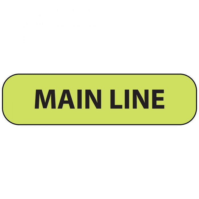 Label Paper Permanent Main Line 1" Core 1 7/16" X 3/8" Fl. Green 666 Per Roll