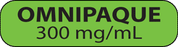 Label Paper Removable Omnipaque 300 Mg/Ml 1" Core 1 7/16" X 3/8" Fl. Green 666 Per Roll