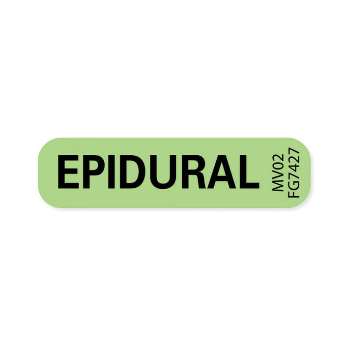 Label Paper Removable Epidural 1" Core 1 7/16" X 3/8" Fl. Green 666 Per Roll
