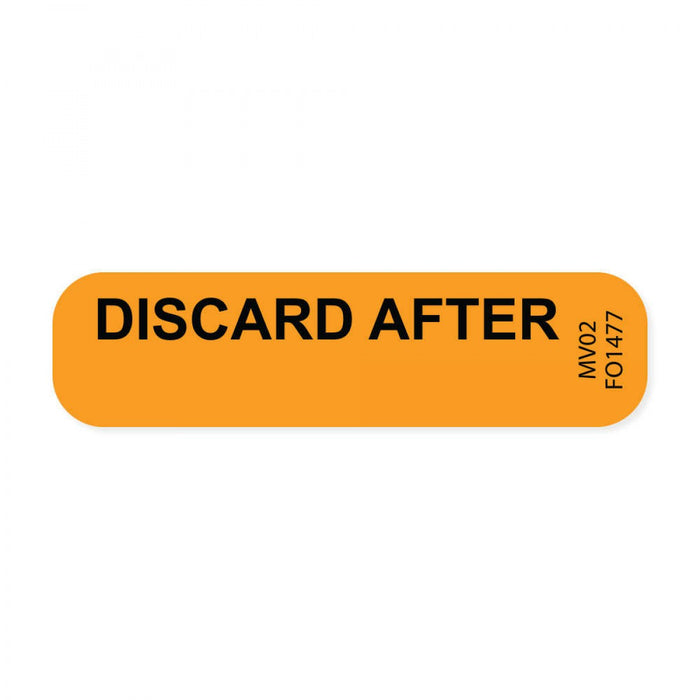 Label Paper Removable Discard After 1" Core 1 7/16" X 3/8" Fl. Orange 666 Per Roll