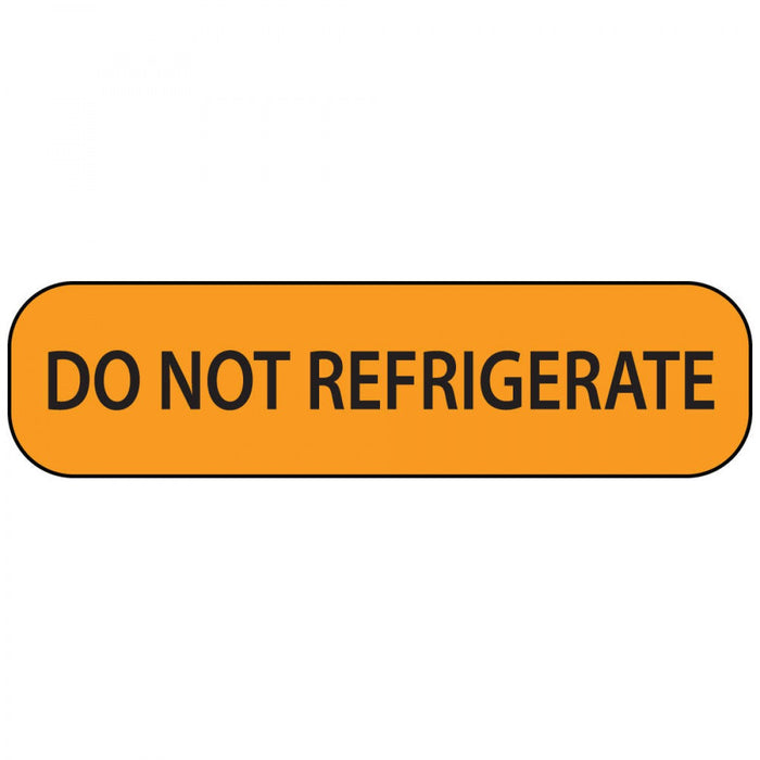 Label Paper Removable Do Not Refrigerate 1" Core 1 7/16" X 3/8" Fl. Orange 666 Per Roll