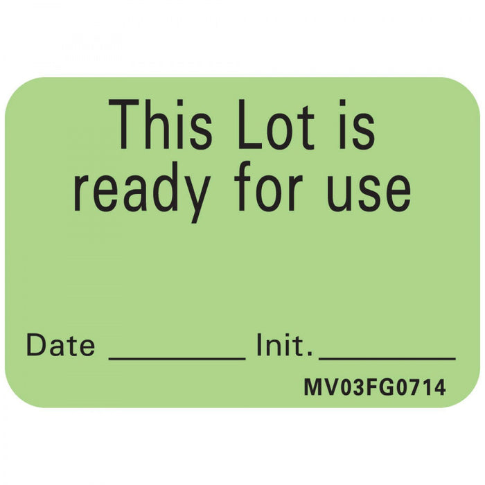 Lab Communication Label (Paper, Removable) This Lot Is 1 7/16
