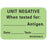 Label Paper Removable Unit Negative When 1" Core 1 7/16" X 1 Fl. Green 666 Per Roll