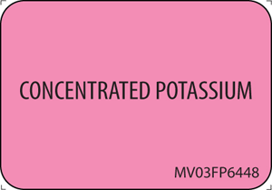 Label Paper Removable Concentration 1" Core 1 7/16" X 1 Fl. Pink 666 Per Roll