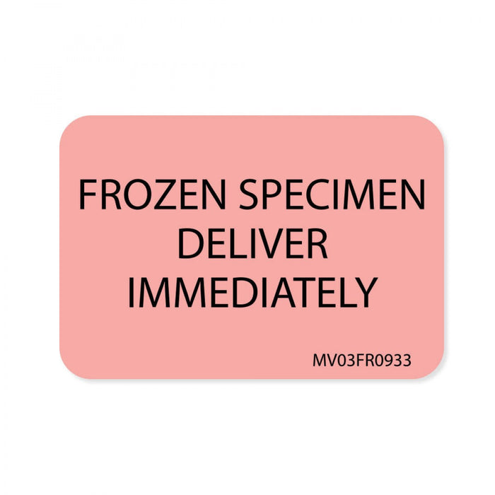 Label Paper Permanent Frozen Specimen 1" Core 1 7/16" X 1 Fl. Red 666 Per Roll