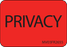 Label Paper Permanent Privacy 1" Core 1 7/16" X 1 Fl. Red 666 Per Roll