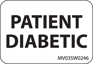 Label Paper Removable Patient Diabetic 1" Core 1 7/16" X 1 White 666 Per Roll