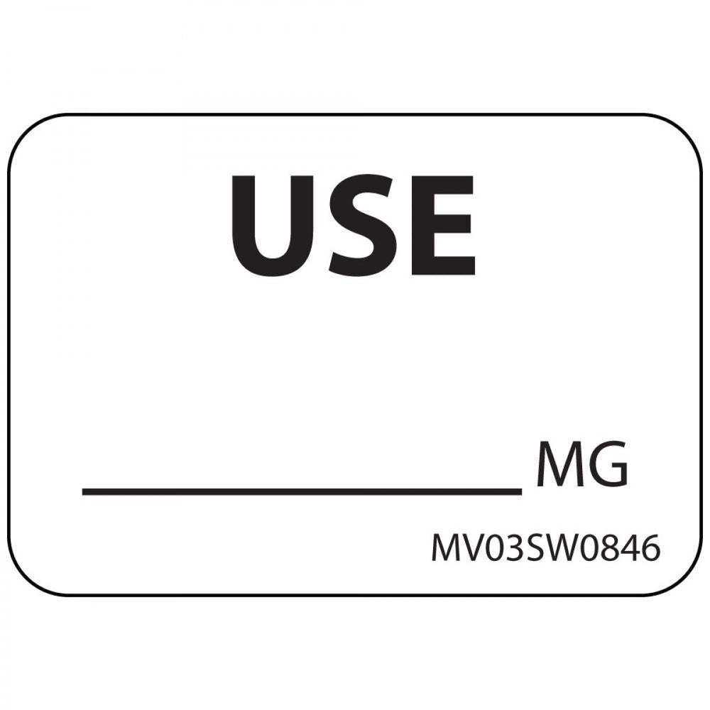 Label Paper Removable Use Mg 1" Core 1 7/16" X 1 White 666 Per Roll