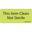 Label Paper Removable This Item Clean 1" Core 2 1/4" X 1 Fl. Chartreuse 420 Per Roll
