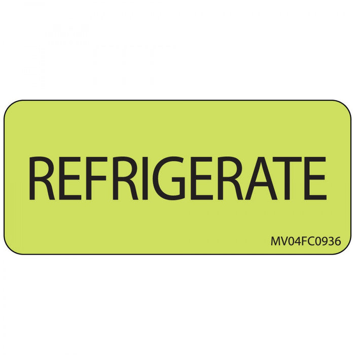 Label Paper Removable Refrigerate 1" Core 2 1/4" X 1 Fl. Chartreuse 420 Per Roll