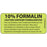 Label Paper Removable 0.1" Formalin Caution 1 Core 2 1/4" X 1 Fl. Chartreuse 420 Per Roll