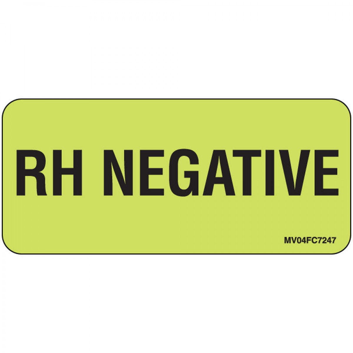 Label Paper Removable Rh Negative 1