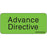 Label Paper Removable Advance Directive 1" Core 2 1/4" X 1 Fl. Green 420 Per Roll