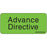 Label Paper Removable Advance Directive 1" Core 2 1/4" X 1 Fl. Green 420 Per Roll