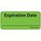 Label Paper Removable Expiration Date 1" Core 2 1/4" X 1 Fl. Green 420 Per Roll
