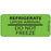 Label Paper Removable Refrigerate Upon 1" Core 2 1/4" X 1 Fl. Green 420 Per Roll