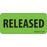 Label Paper Removable Released 1" Core 2 1/4" X 1 Fl. Green 420 Per Roll
