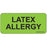 Label Paper Removable Latex Allergy 1" Core 2 1/4" X 1 Fl. Green 420 Per Roll